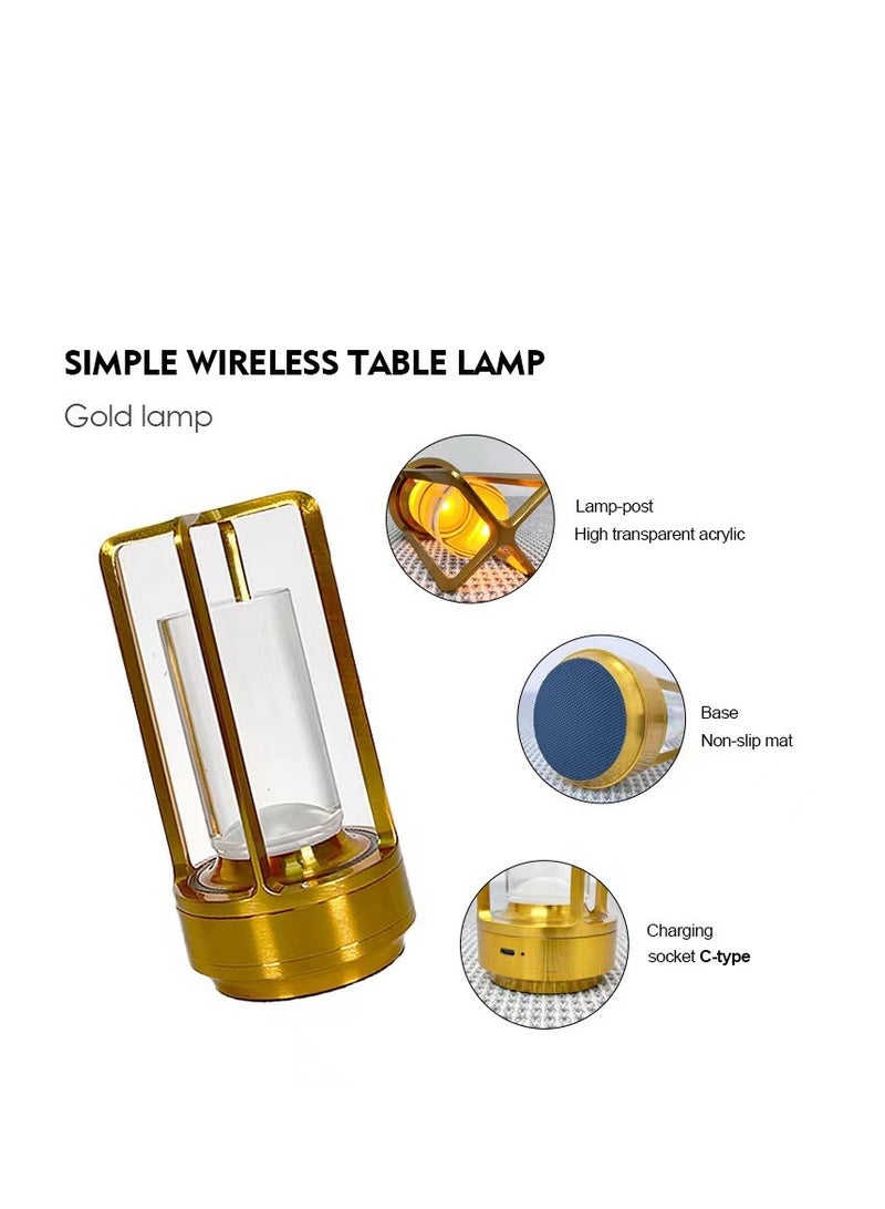 3 Level Stepless Dimming 2000mAh Rechargeable Battery Touch Control LED Table Lamp - Image 3